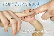 Faltkarte: Gott segne Euch - Geburt Faltkarte: Gott segne Euch - Geburt