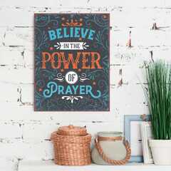 Metallschild groß - Power of prayer