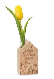 Holzhaus mit Vase Holzhaus mit Vase