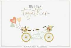 Faltkarte "Better together" - Hochzeit