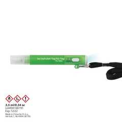 Lanyard mit Handsprühflasche "Sei behütet..." - grün Lanyard mit Handsprühflasche "Sei behütet..." - grün