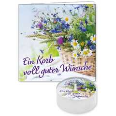 Lichtgruß "Ein Korb voll guter Wünsche" Lichtgruß "Ein Korb voll guter Wünsche"