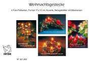 Faltkartenbox Weihnachtsgestecke, 4 Stück Faltkartenbox Weihnachtsgestecke, 4 Stück
