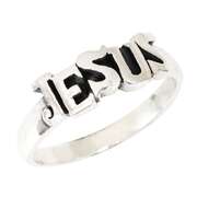 Fingerring "Jesus" - silber, Unigröße Fingerring "Jesus" - silber, Unigröße