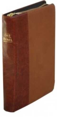 Die Bibel - hellbraun/dunkelbraun mit Goldschnitt