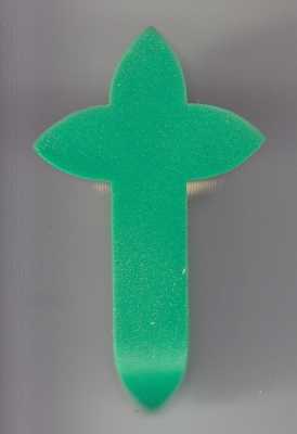 Ansteckpin "Lebenskreuz" - grün