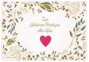 Zur goldenen Hochzeit alles Gute! - Faltkarte Zur goldenen Hochzeit alles Gute! - Faltkarte