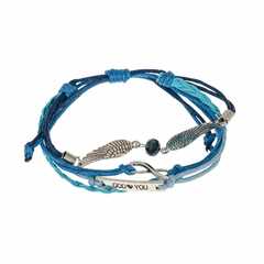 Armband "Engelsflügel" - blau