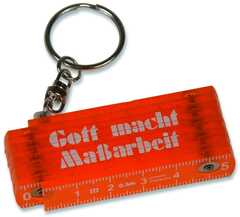 Schlüsselanhänger "Mini-Zollstock" 50 cm - orange